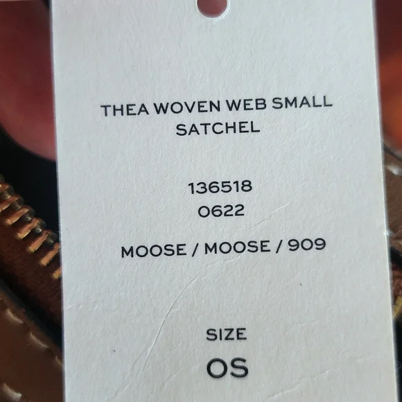 Tory Burch Brown and Gold Satchel with Woven Design - Picture 5 of 6